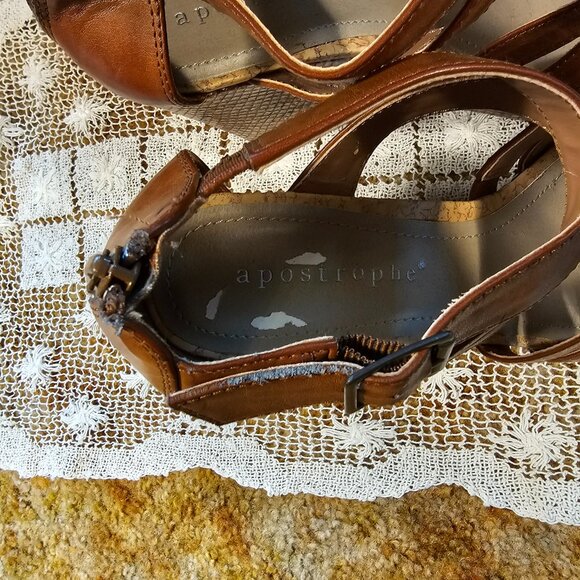 Apostrophe snake skin platform sandals - Picture 4 of 5